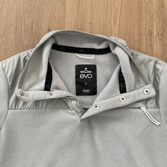 Evo Fleece Jacket Women Small Gray Ballard Polartec Pockets Mock Neck Midlayer - Picture 10 of 14